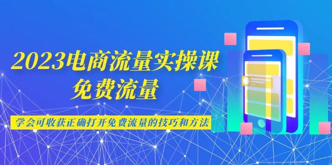 2023电商流量实操课-流量，学会可收获正确打开流量的技巧和方法