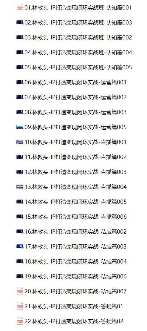 林教头- IP打造变现闭环实战班 打造能变现的IP商业闭环 限时39.9