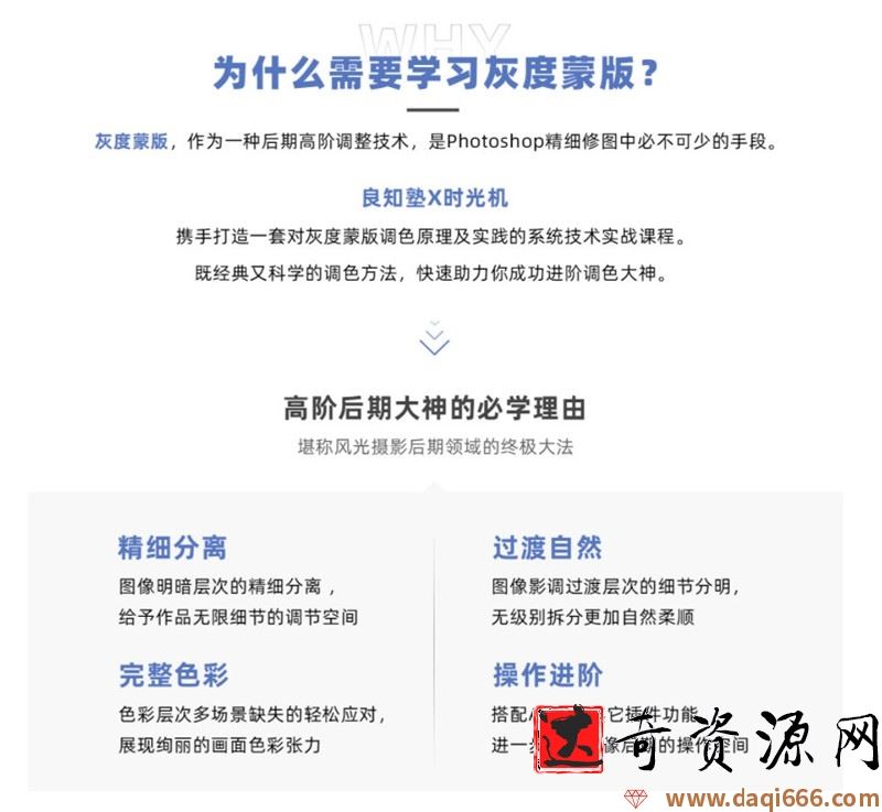 良知塾摄影后期技法课之灰度蒙版，风光摄影后期领域高阶调整技术