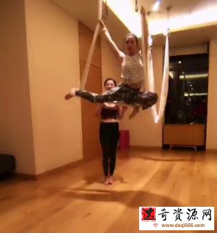 芮芮空中瑜伽后弯、倒立、力量串联 竖屏 8小时