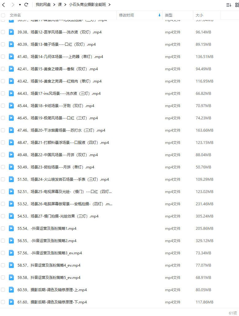 小石头商业摄影全能班2021年