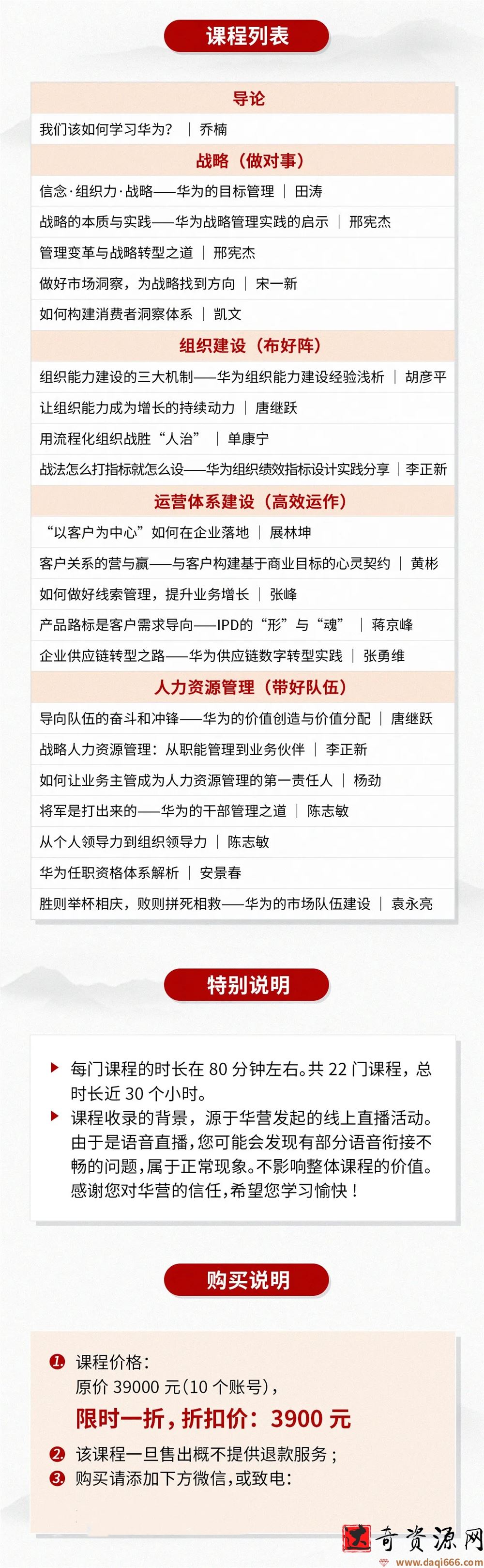 创始人与高管必学-华为管理在线课前课