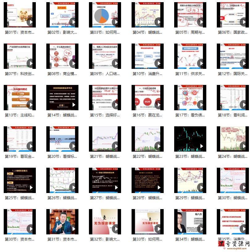 无为投资课堂《职业投资者训练营》36集视频