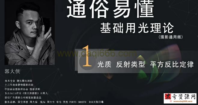郭大侠产品摄影用光精品课程