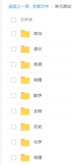 高中9科单元测试合集