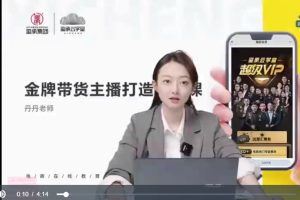 丹丹老师《2023金牌带货主播打造实操课》