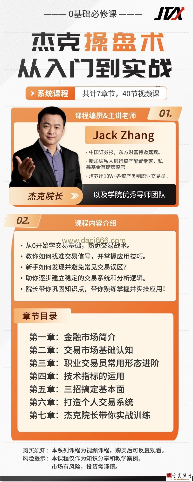 杰克院长杰克操盘术从入门到实战-小白必修课