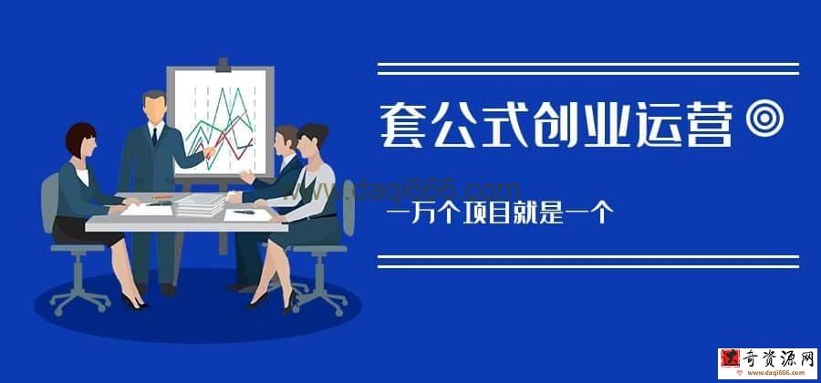 【套公式创业】套公式创业运营 一万个项目就是一个