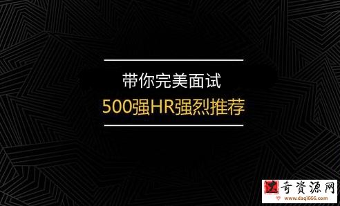求职面试 500强HR带你完美面试