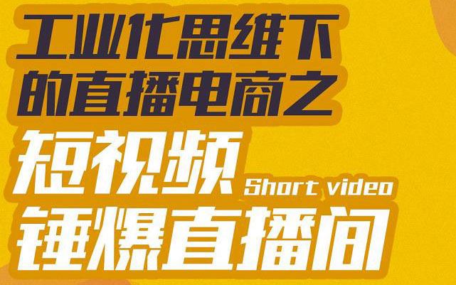【短视频抖店蓝海暴利区】 【023 尼克派工业化思维下的直播电商】