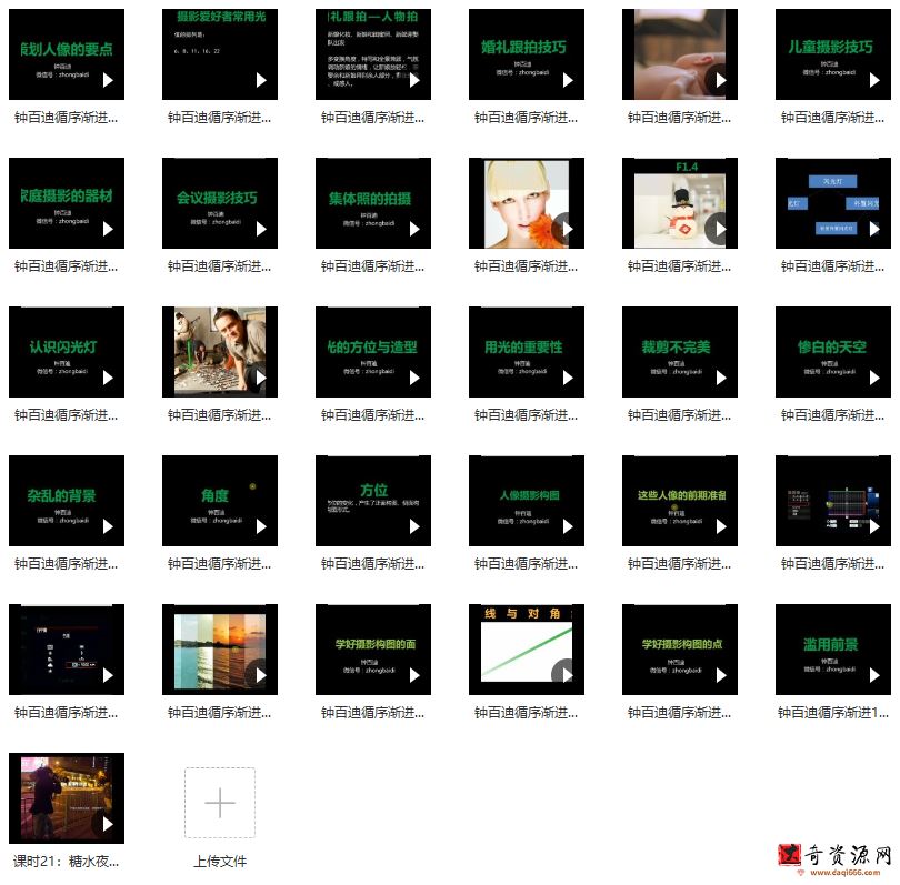 钟百迪循序渐进中级班摄影课堂