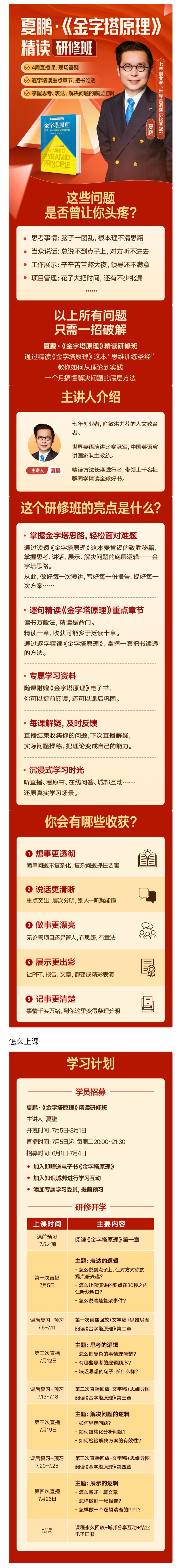 捐赠价《得到-夏鹏《金字塔原理》精读研修班》]