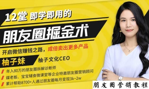 12堂学之即用的朋友圈掘金术