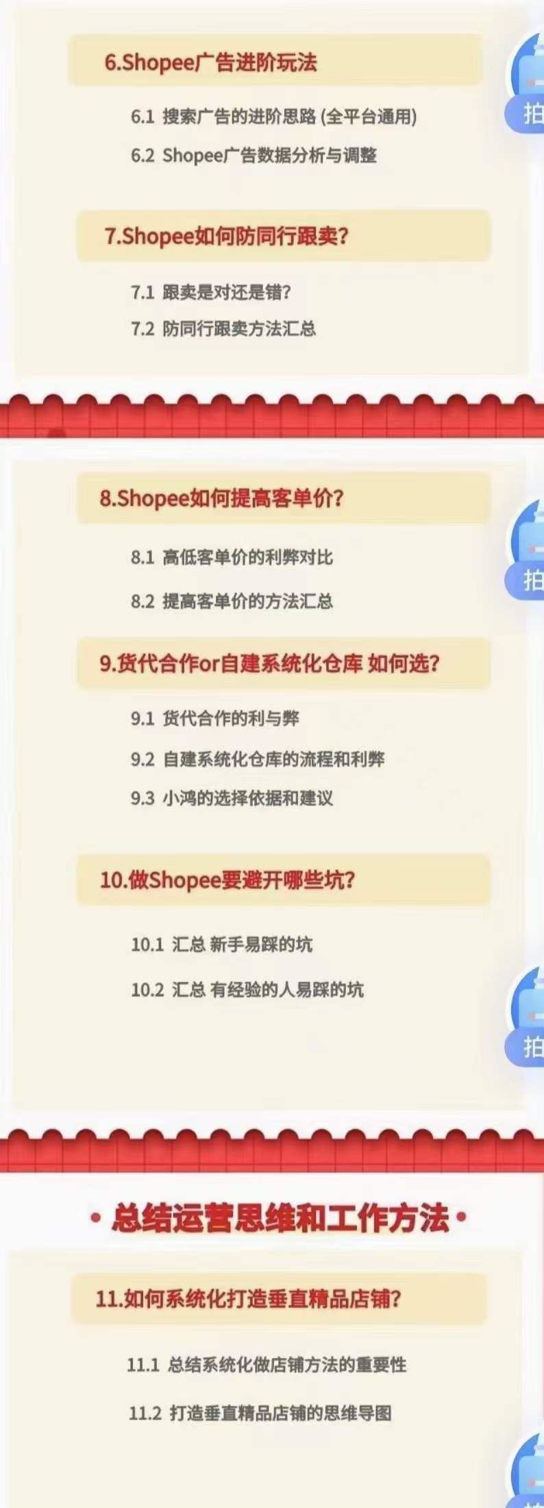 小鸿老师跨境电商Shopee入门课+进阶课