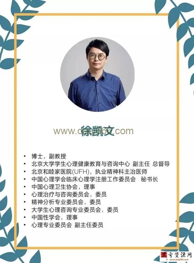 徐凯文精神分析取向心理治疗初中级