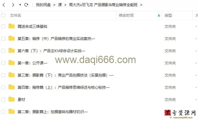周大杰商业精修&产品摄影全能班2022年1月结课【画质还行有大部分素材】