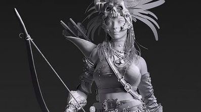 影视人物角色女猎案例教程模型篇zbrush课程【画质高清只有视频】