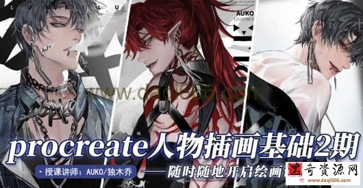 AUKO独木乔2022年Procreate插画第2期【画质不错只有视频】