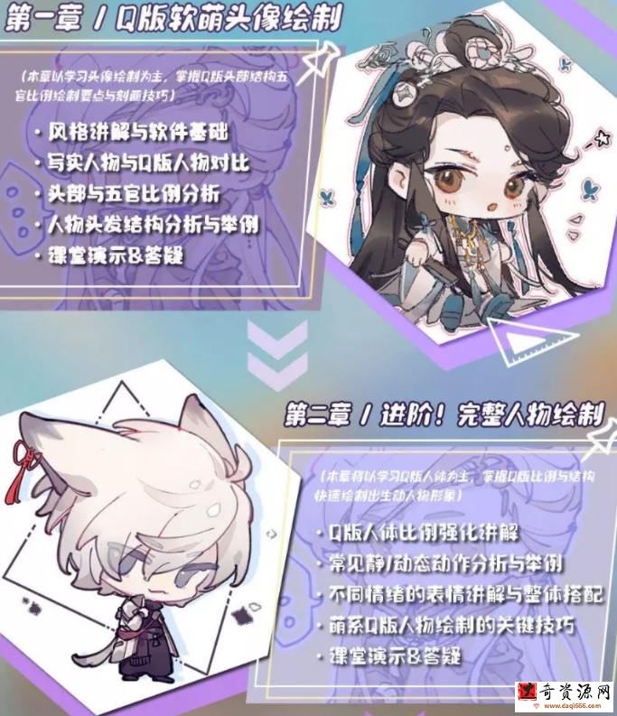 莫那hahn萌系Q版人物插画2021年8月结课【画质高清有课件】