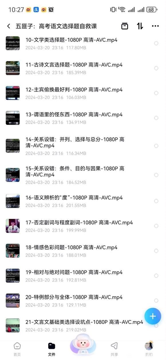 中文系五匪子《高考语文选择题自救课视频21讲》