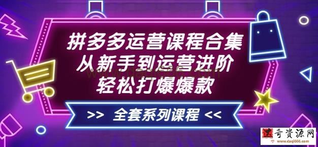 拼多多运营课程合集：从新手到运营进阶，轻松打爆爆款（全套系统课程）