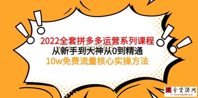 2022拼多多全套核心实操课程