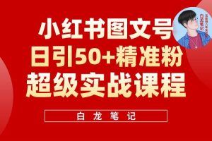 小红书图文号日引50+精准流量，新手小白实战的小红书引流课