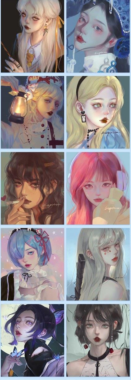 【88S0674【插画喵-VIP课】定向风格-厚涂人物头像特训班（第6季）–菲菲】