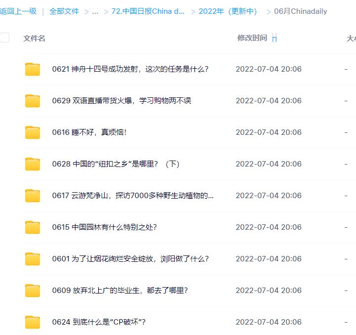 《China Daily 精读计划》 ●更新到0704