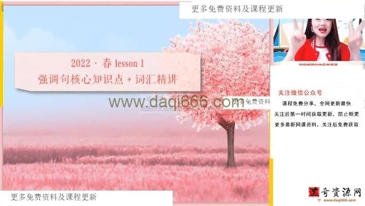 古容容 高二英语2022年春季尖端班