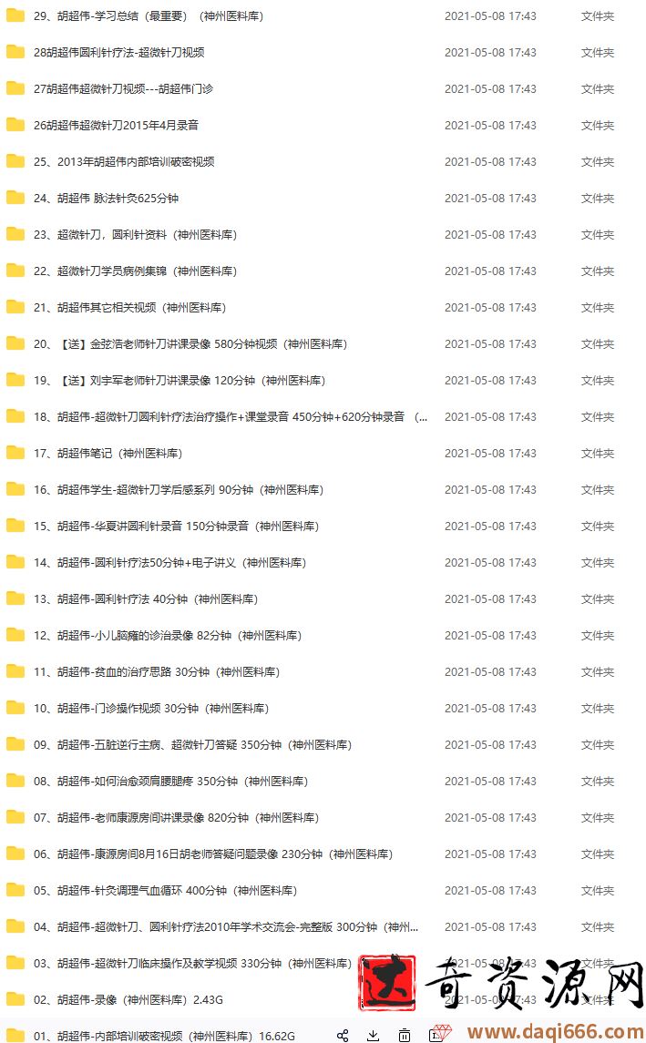 胡超伟脉法针炙超微针刀 圆利针专辑大全一言堂视频讲义完整专辑