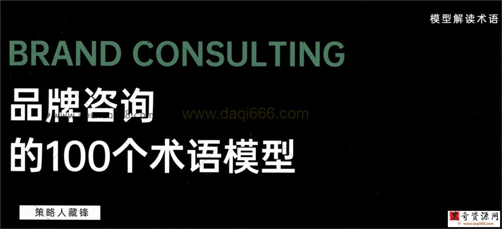 品牌咨询的100个术语模式
