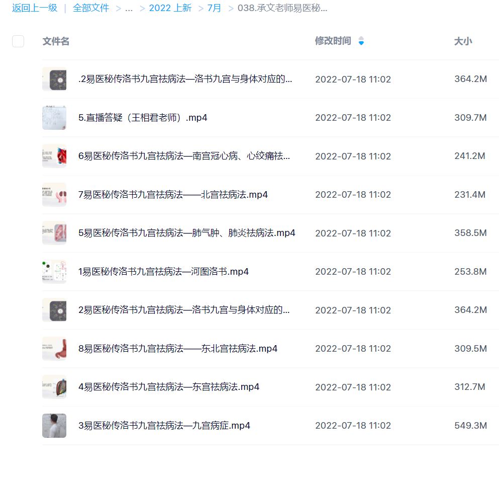 承文老师易医秘传：洛书九宫祛病法 二期