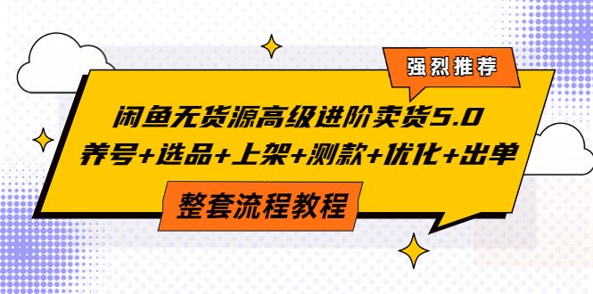 赋闲创客闲鱼无货源高级进阶卖货
