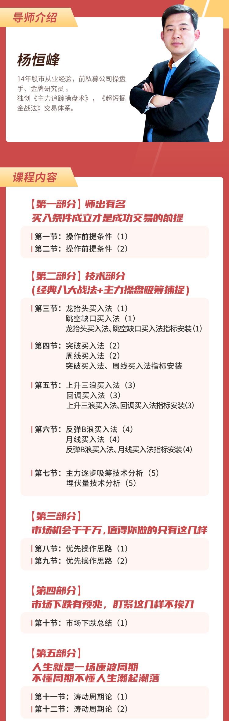 【杨恒峰】经典八大战法训练营-二期