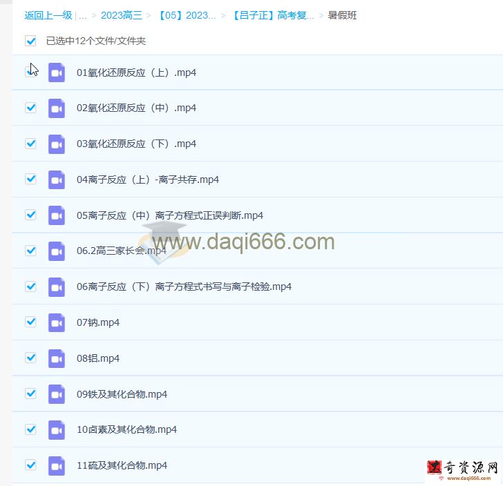 2023高考化学 吕子正 高考复读暑假班