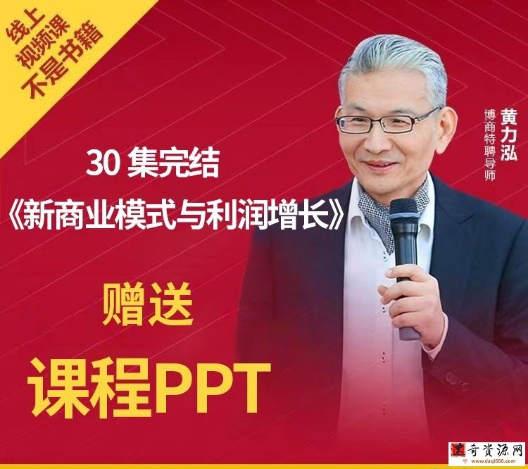 黄力泓《新商业模式与利润增长》视频课【2021版】
