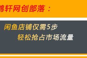 做好这5个步骤让你闲鱼店铺迅速抢占市场流量