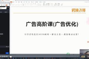 跨境飞哥·广告优化高阶课第二十三期，​815数模广告优化法，用数据驱动决策