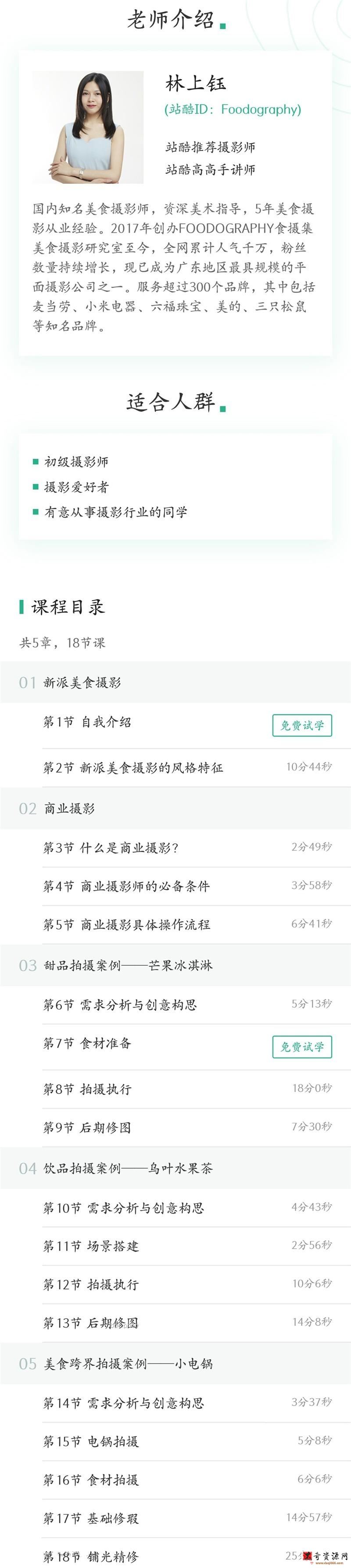 林上钰新派美食商业摄影 同时学习思路与技巧