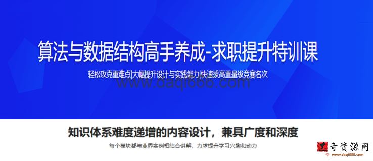 算法与数据结构高手养成-求职提升特训课
