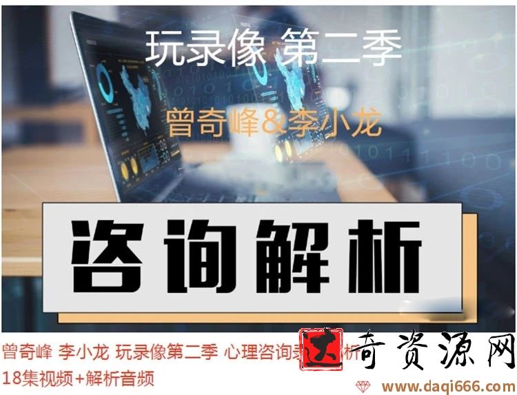 曾奇峰李小龙玩录像第二季心理咨询录像解析18集视频+解析音频