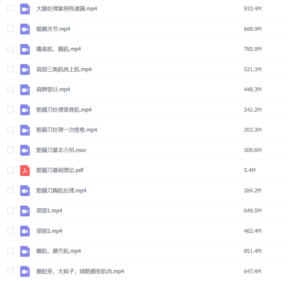 【瑜伽健身上新】【122 筋膜刀 视频（100+个视频）】