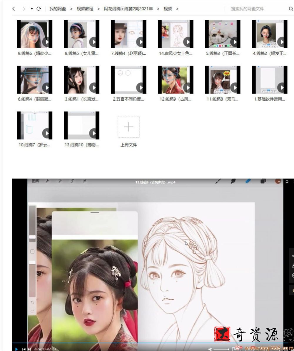 2021年4月阿花线稿团练第2期ipad插画课