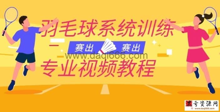 羽毛球教学视频《羽毛球系统训练专业视频教程》