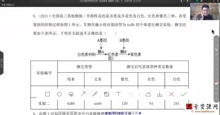 2022高考生物万猛秋季班